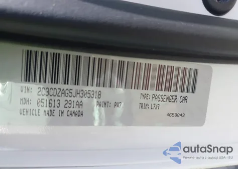 2018 Dodge Challenger Sxt z USA, uszkodzony, nr VIN 2C3CDZAG5JH305318